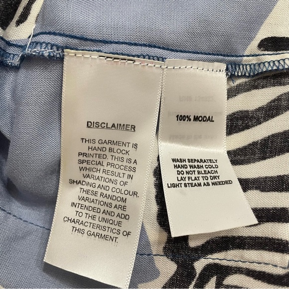 EMERSON FRY INDIA COLLECTION FETE KIMONO - ZEBRA LAPIS size S/XS - Picture 12 of 12